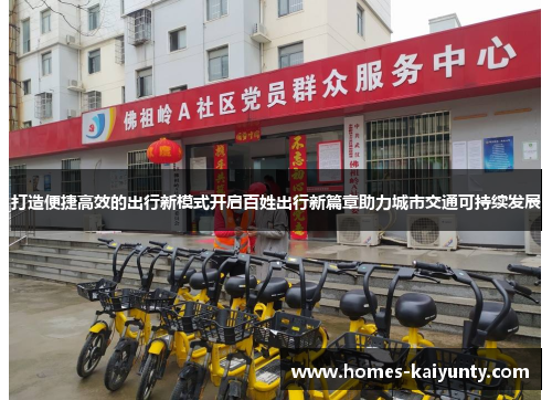 打造便捷高效的出行新模式开启百姓出行新篇章助力城市交通可持续发展